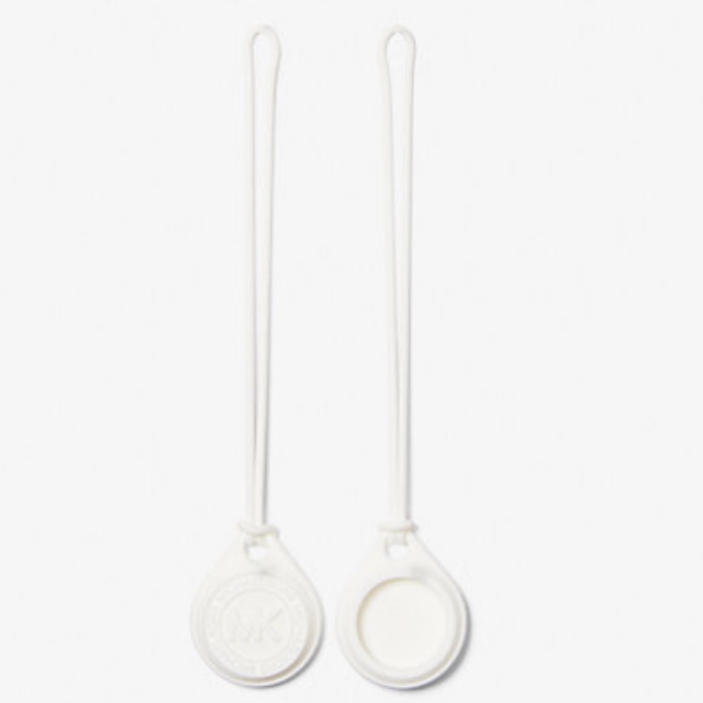 Michael Kors Bright White Set of 2 Air Tag Cover